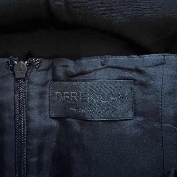 Derek Lam Italian Black Peated Pocket Strapless Dress Size 2 - Picture 4 of 8